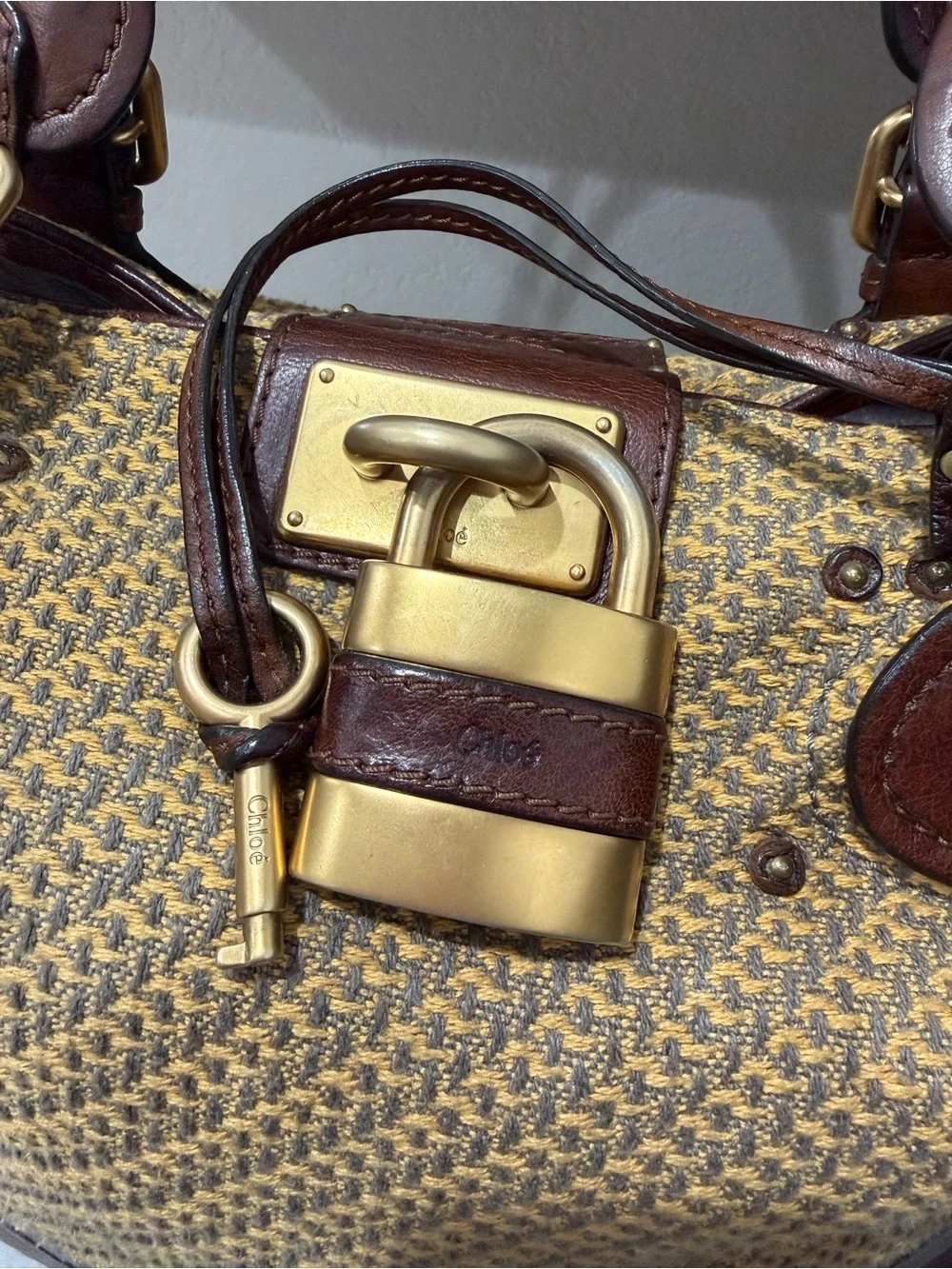 Chloe Paddington Tote with Lock & Key - Picture 4 of 17